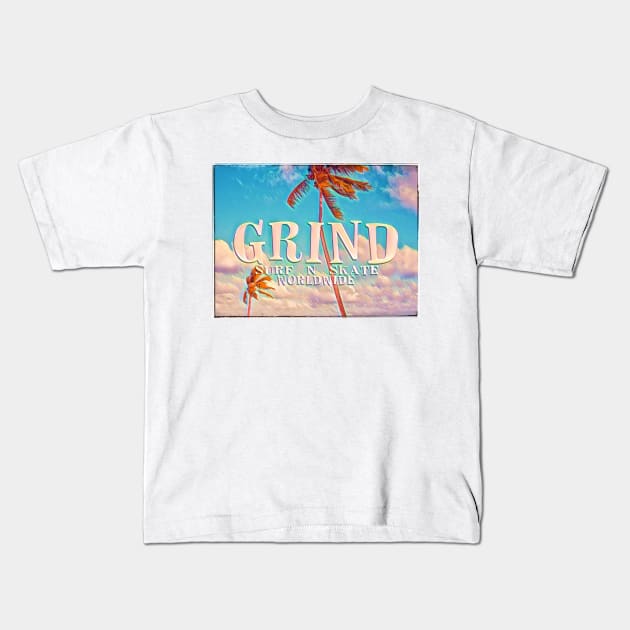 Grind Palm Kids T-Shirt by Digz